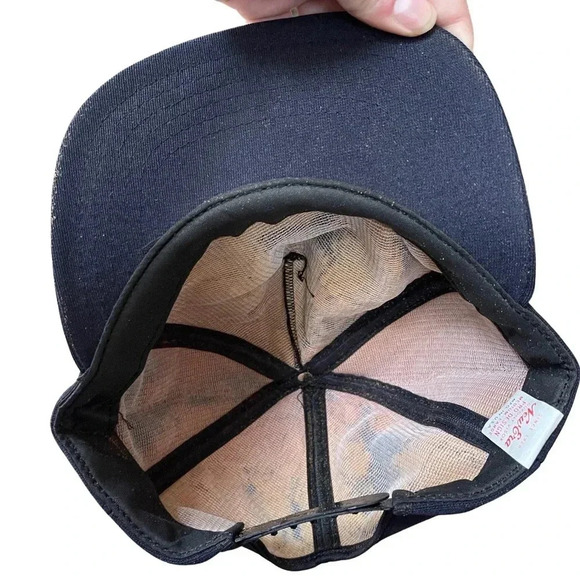 Vintage New Era “LB Smith” Snapback Hat – Navy Made in USA (late 70s/80s) - Picture 6 of 9